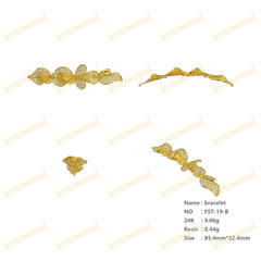 Jewelry set Filigree Bracelet White Wax Casting Resin 3D Printing Service   FST-19-B