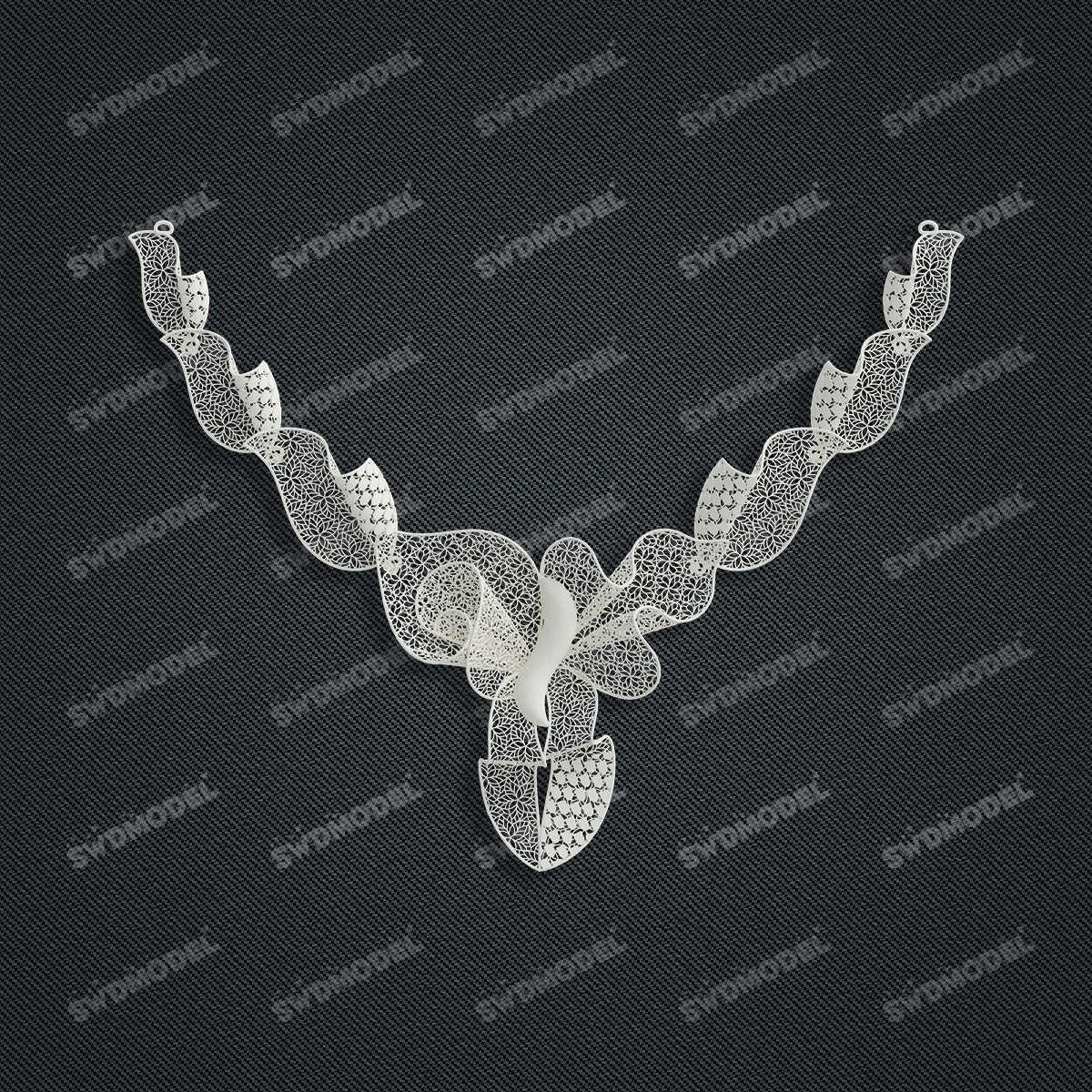 Jewelry set  Filigree Set   White Wax Casting Resin 3D Printing Service  FST-19