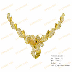Jewelry set  Filigree Set   White Wax Casting Resin 3D Printing Service  FST-19