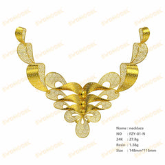 Jewelry set  Filigree Set   White Wax Casting Resin 3D Printing Service  FZY-01