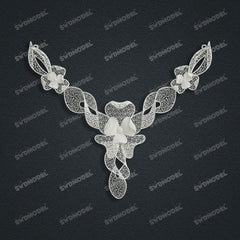 Jewelry set  Filigree Set   White Wax Casting Resin 3D Printing Service  FZY-02