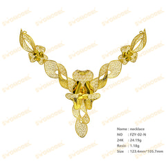 Jewelry set  Filigree Set   White Wax Casting Resin 3D Printing Service  FZY-02