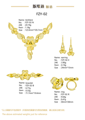 Jewelry set  Filigree Set   White Wax Casting Resin 3D Printing Service  FZY-02