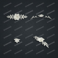 Jewelry set Filigree Bracelet White Wax Casting Resin 3D Printing Service   FZT-03-B