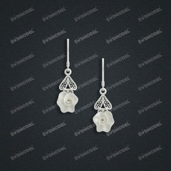 Jewelry set Filigree Earrings White Wax Casting Resin 3D Printing Service   FZY-03-E