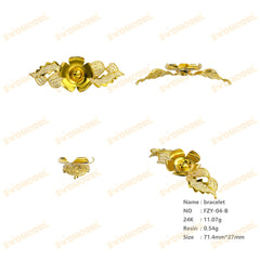 Jewelry set Filigree Bracelet White Wax Casting Resin 3D Printing Service   FZT-04-B