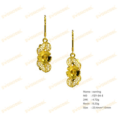 Jewelry set Filigree Earrings White Wax Casting Resin 3D Printing Service   FZY-04-E