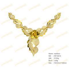 Jewelry set Filigree Necklace White Wax Casting Resin 3D Printing Service  FZY-04-N