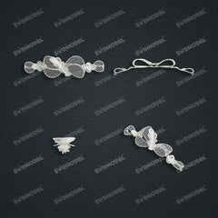 Jewelry set Filigree Bracelet White Wax Casting Resin 3D Printing Service   FZT-05-B