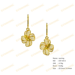 Jewelry set Filigree Earrings White Wax Casting Resin 3D Printing Service   FZY-05-E