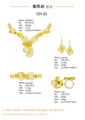 Jewelry set  Filigree Set   White Wax Casting Resin 3D Printing Service  FZY-05