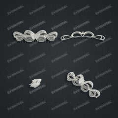 Jewelry set Filigree Bracelet White Wax Casting Resin 3D Printing Service   FZT-06-B