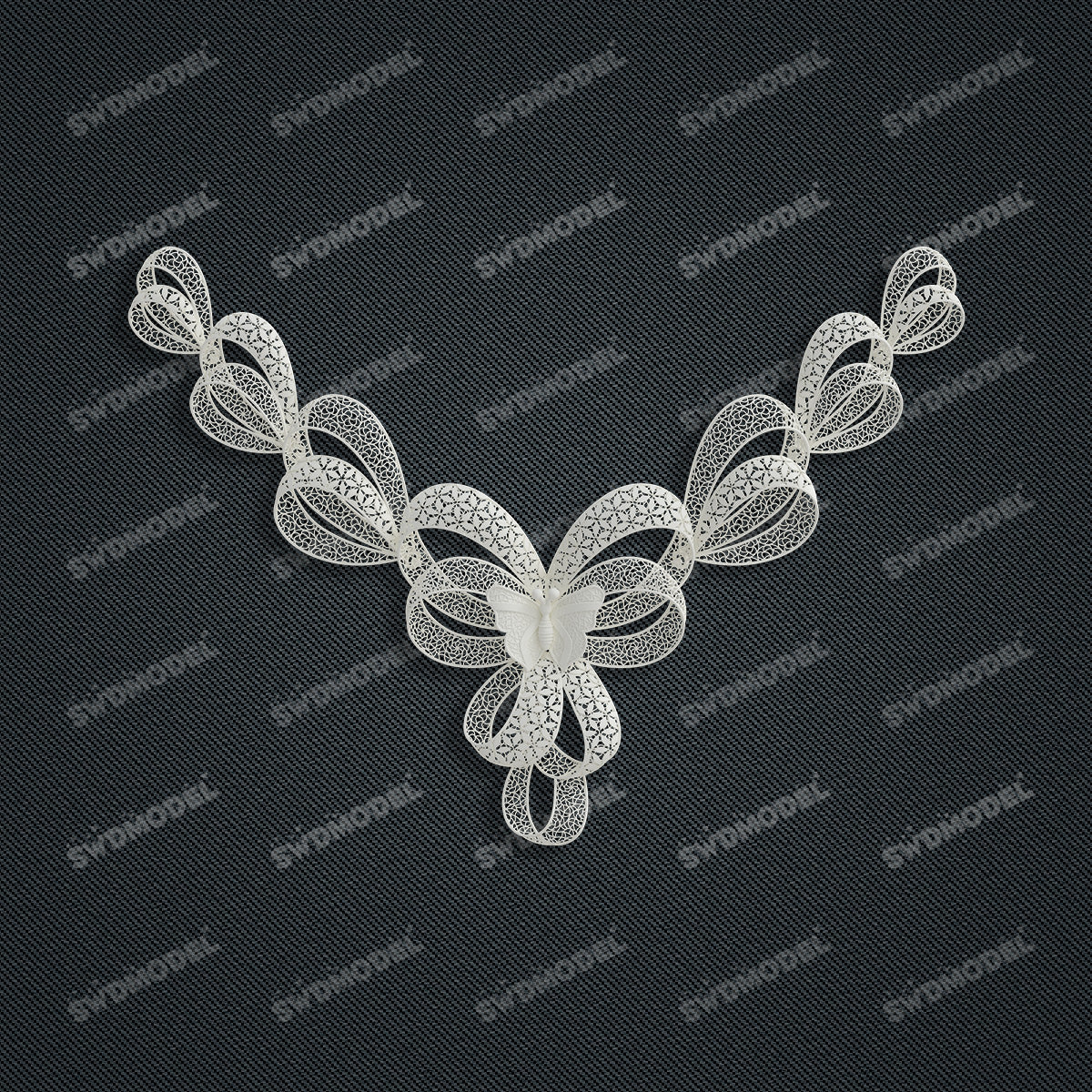 Jewelry set  Filigree Set   White Wax Casting Resin 3D Printing Service  FZY-06