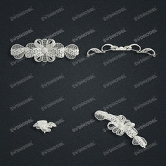 Jewelry set Filigree Bracelet White Wax Casting Resin 3D Printing Service   FZT-07-B
