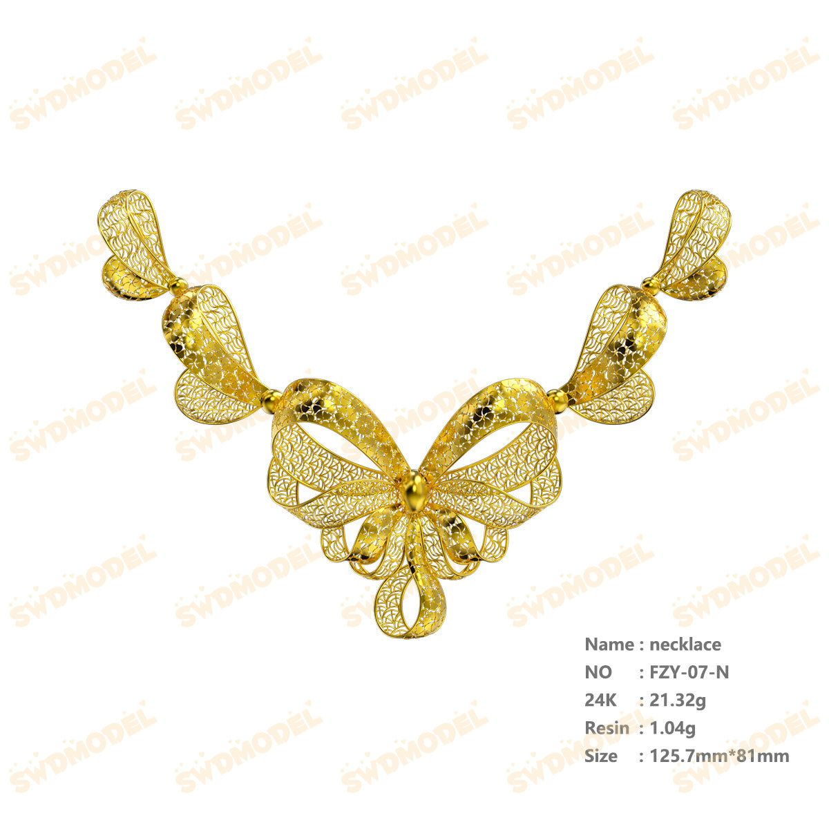 Jewelry set  Filigree Set   White Wax Casting Resin 3D Printing Service  FZY-07