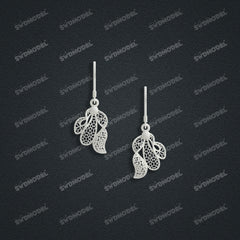 Jewelry set Filigree Earrings White Wax Casting Resin 3D Printing Service   FZY-08-E