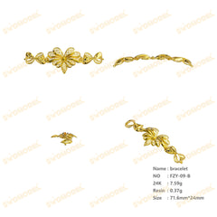 Jewelry set Filigree Bracelet White Wax Casting Resin 3D Printing Service   FZT-09-B