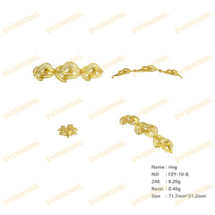 Jewelry set Filigree Bracelet White Wax Casting Resin 3D Printing Service   FZT-10-B