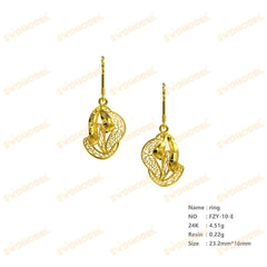 Jewelry set Filigree Earrings White Wax Casting Resin 3D Printing Service   FZY-10-E
