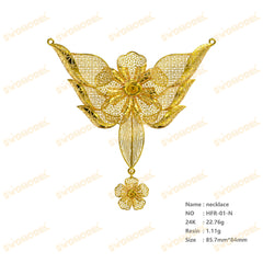 Jewelry set  Filigree Set   White Wax Casting Resin 3D Printing Service  HFR-01