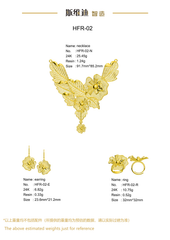 Jewelry set  Filigree Set   White Wax Casting Resin 3D Printing Service  HFR-02