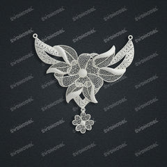 Jewelry set  Filigree Set   White Wax Casting Resin 3D Printing Service  HFR-03