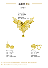 Jewelry set  Filigree Set   White Wax Casting Resin 3D Printing Service  HFR-04