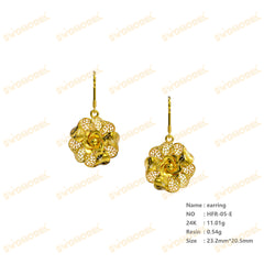 Jewelry set Filigree Earrings White Wax Casting Resin 3D Printing Service   HFR-05-E