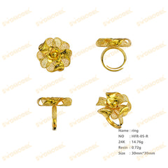 Jewelry set Filigree Ring White Wax Casting Resin 3D Printing Service  HFR-05-R
