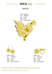 Jewelry set  Filigree Set   White Wax Casting Resin 3D Printing Service  HFR-05