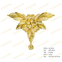 Jewelry set Filigree Necklace White Wax Casting Resin 3D Printing Service  HFR-06-N