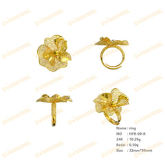 Jewelry set Filigree Ring White Wax Casting Resin 3D Printing Service  HFR-09-R