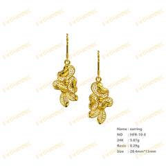 Jewelry set Filigree Earrings White Wax Casting Resin 3D Printing Service   HFR-10-E