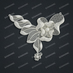 Jewelry set  Filigree Set   White Wax Casting Resin 3D Printing Service  HFR-10