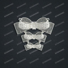 Jewelry set Filigree Necklace White Wax Casting Resin 3D Printing Service  HML-01-N