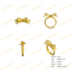 Jewelry set Filigree Ring White Wax Casting Resin 3D Printing Service  HML-01-R