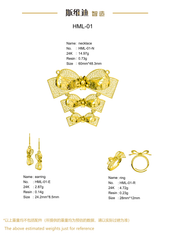 Jewelry set  Filigree Set   White Wax Casting Resin 3D Printing Service  HML-01