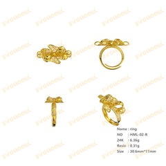 Jewelry set Filigree Ring White Wax Casting Resin 3D Printing Service  HML-02-R