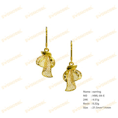 Jewelry set Filigree Earrings White Wax Casting Resin 3D Printing Service   HML-04-E