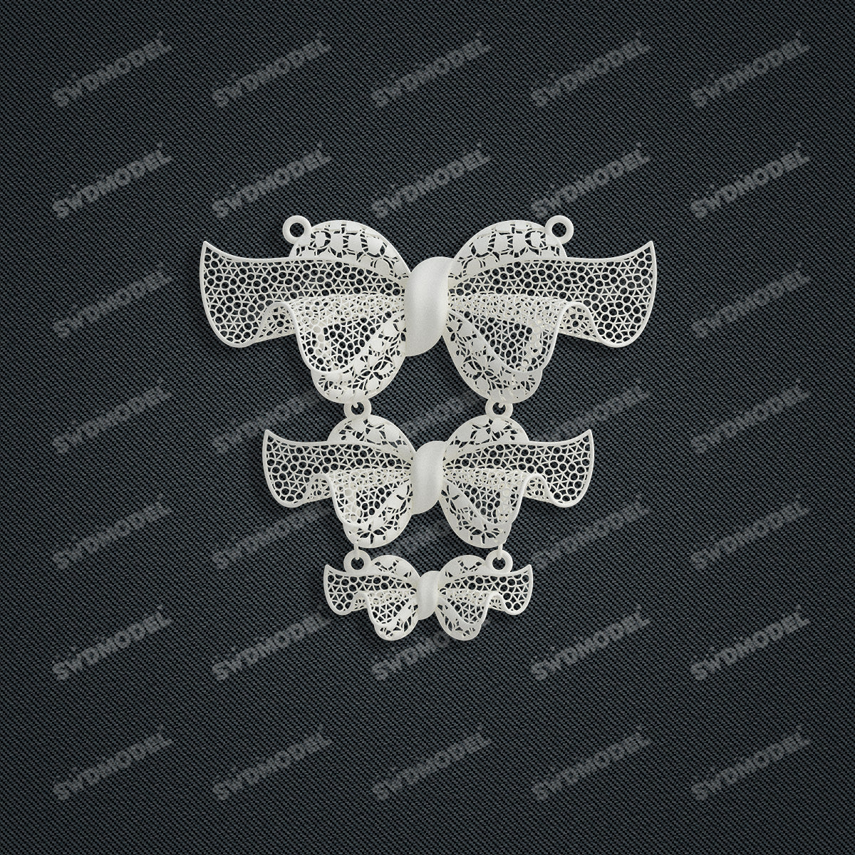 Jewelry set  Filigree Set   White Wax Casting Resin 3D Printing Service  HML-04