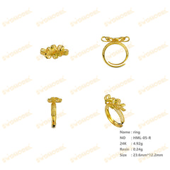 Jewelry set Filigree Ring White Wax Casting Resin 3D Printing Service  HML-05-R