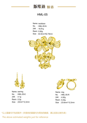 Jewelry set  Filigree Set   White Wax Casting Resin 3D Printing Service  HML-05