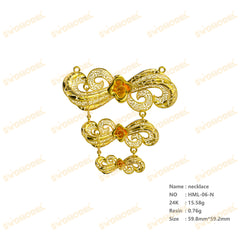 Jewelry set Filigree Necklace White Wax Casting Resin 3D Printing Service  HML-06-N