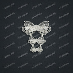 Jewelry set Filigree Necklace White Wax Casting Resin 3D Printing Service  HML-07-N