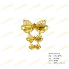 Jewelry set Filigree Necklace White Wax Casting Resin 3D Printing Service  HML-07-N