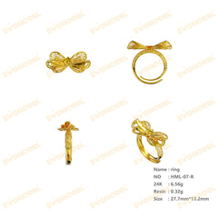 Jewelry set Filigree Ring White Wax Casting Resin 3D Printing Service  HML-07-R
