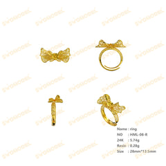 Jewelry set Filigree Ring White Wax Casting Resin 3D Printing Service  HML-08-R