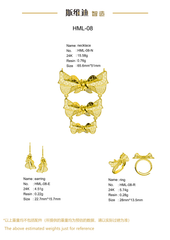 Jewelry set  Filigree Set   White Wax Casting Resin 3D Printing Service  HML-08