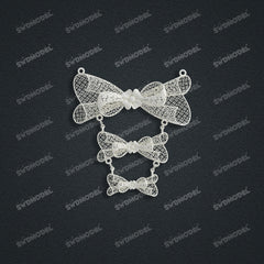 Jewelry set Filigree Necklace White Wax Casting Resin 3D Printing Service  HML-09-N