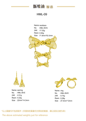 Jewelry set  Filigree Set   White Wax Casting Resin 3D Printing Service  HML-09